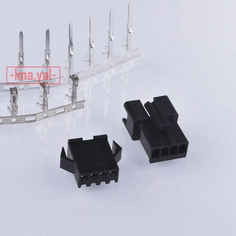 100 компл./лот SM 4PIN 2.54 мм Шаг женский и мужской Корпус + Терминалы заголовок