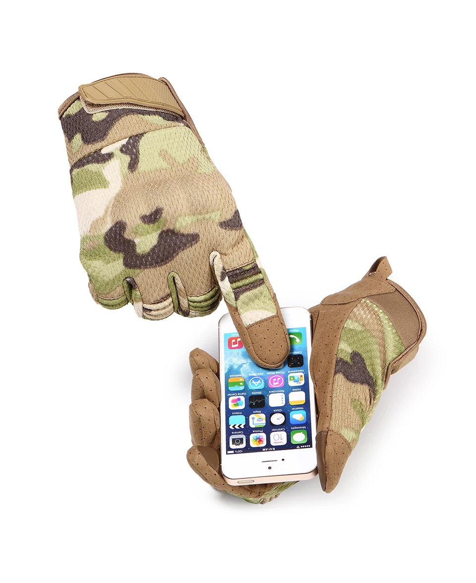 Multicam Camo тактические перчатки армейские военные Airsoft велосипедная Спортивная одежда для отдыха на открытом воздухе Велоспорт съемки Пейнтбол Охотничьи полный палец перчатки