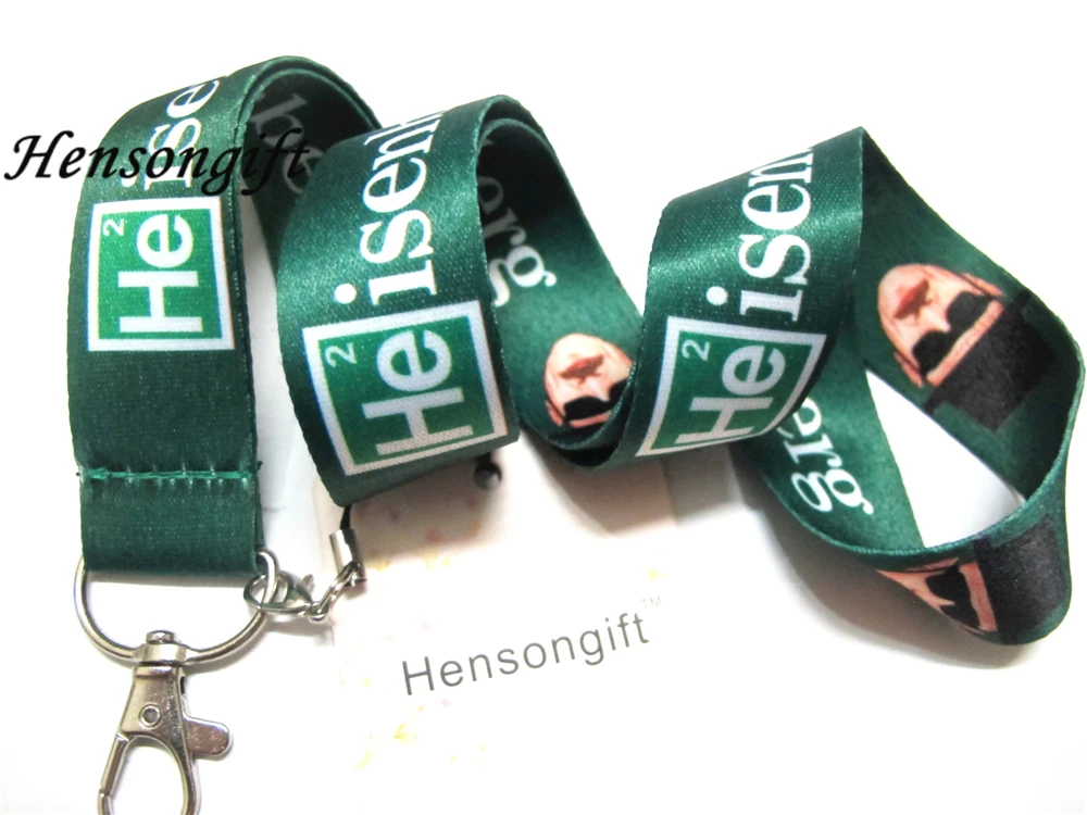 Hensongift зеленый значок Heisenberg ремешок для ключей ID Держатели ломать плохие ремешки