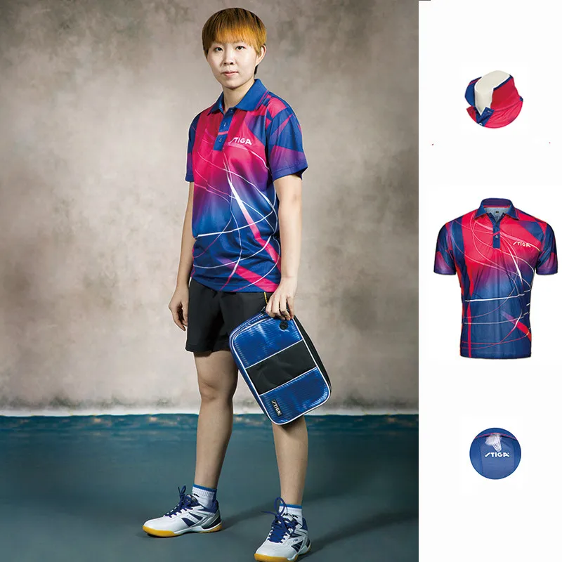 

Original STIGA Table Tennis Shirt Sport Jerseys Badminton Jersey Mujer Hombre Tenis PING POING Clothing