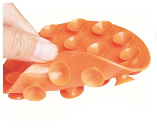 New Anti-slip baby suction cup mats 19 holes Two sidedtableware sucker mats coaster Bowl dish bowl cup non-slip pad coaster