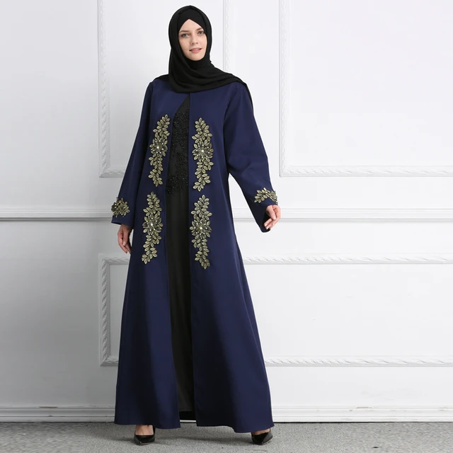 Kaftan 2019 Abaya Dubai Saudi Arabia Pearls Floral Muslim Cardigan Hijab Dress Abayas For Women