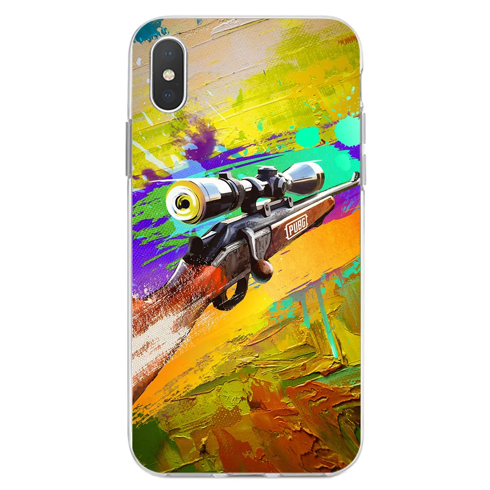 IYICAO PUBG игровой Мягкий силиконовый чехол для iPhone X XR XS MAX 6 6s 7 8 Plus X 5 5S SE TPU чехол - Цвет: 5