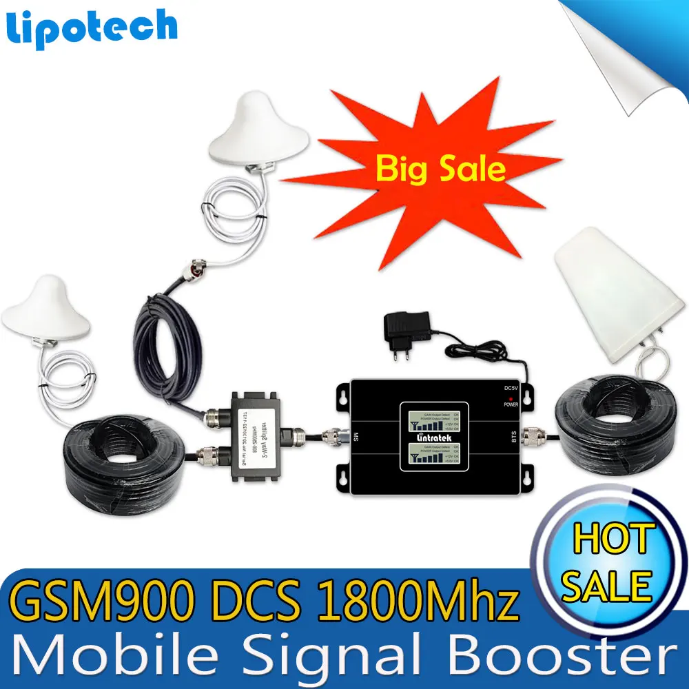 

Diy Kits GSM 900 4G LTE 1800 (FDD Band 3) Dual Band Repeater 70dB Gain GSM 900mhz DCS 1800mhz Cellular Mobile Signal Booster