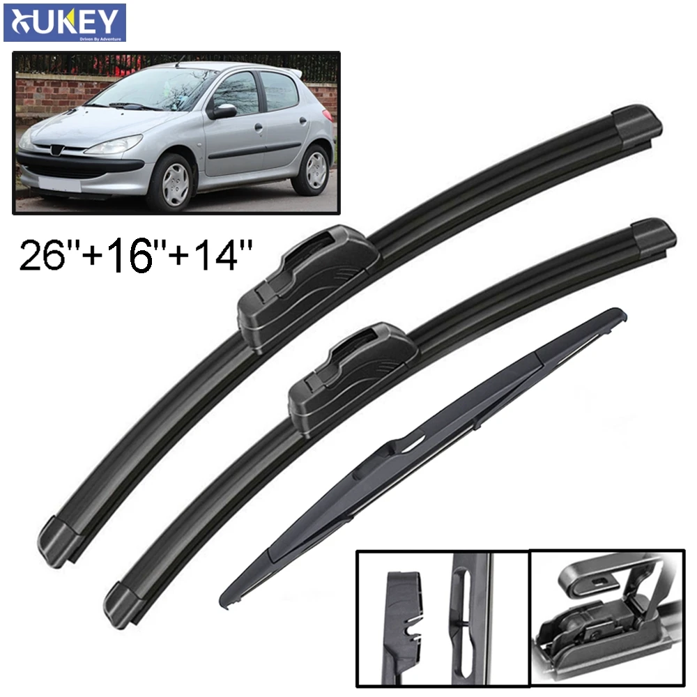 Набор щёток стеклоочистителя Xukey для Peugeot 206 хэтчбека 2006 2005 2004 2003 2002 2001 26 &quot16&quot 14