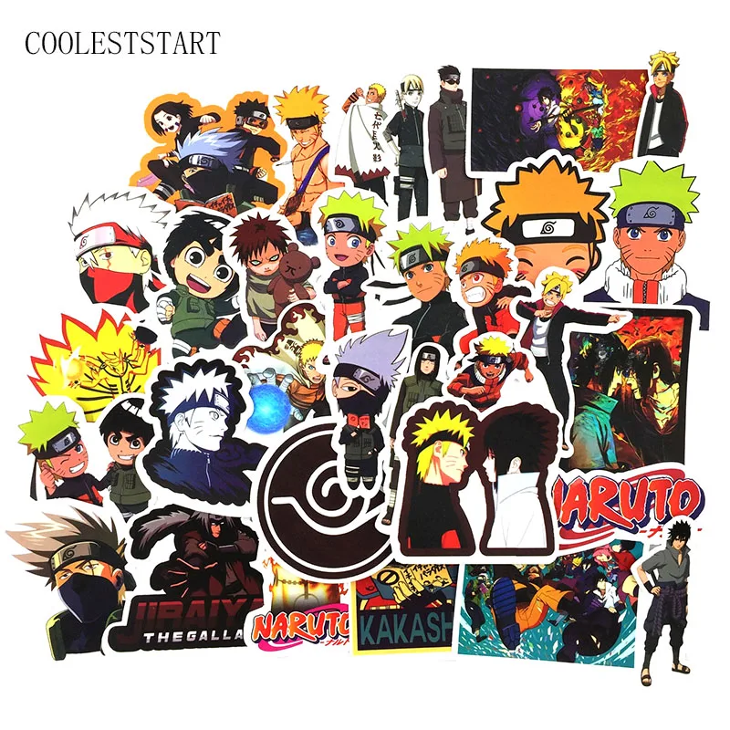 

50 Pcs/pack Japanese Anime NARUTO Stickers For Skateboard Motorcycle Luggage Stickers Catcher Network Uzumaki Naruto Toy Sickers