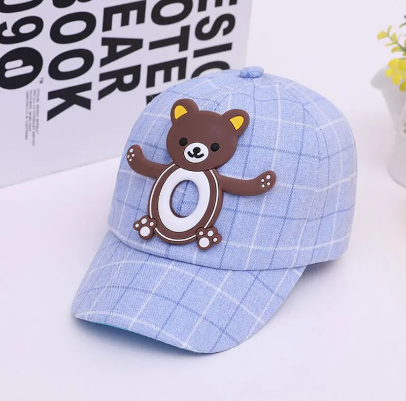 Blue Cloth Hat Летние Детские бейсбольная кепка для детей сетки кепки милый мультфильм животных для мальчиков и девочек регулируемая бейсболка Гольф Casquette хлопок весн - Цвет: Blue Cloth Hat