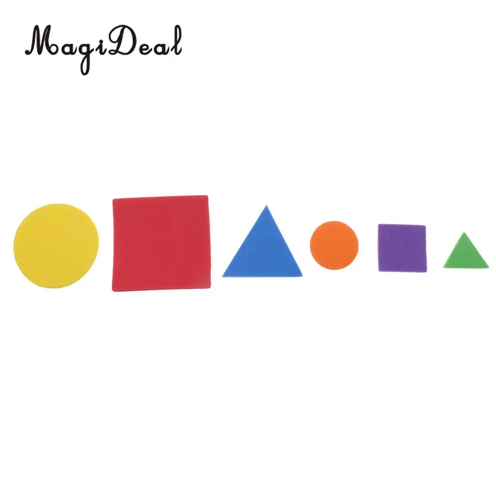 200 Pieces Foam Stickers Self-adhesive Geometric Shaped Sticker for Scrapbooks Kid Room Kindergarten Wall Decoration