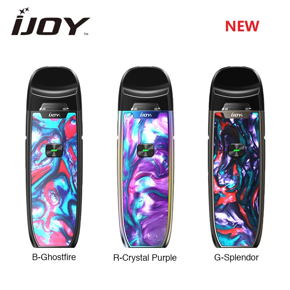 

NEW IJOY AI EVO Resin Pod Starter Kit 1100mAh Battery & 0.7ohm Mesh Coil & 1.4ohm Coil 2.8ml Capacity E-cig Vape Kit VS PAL II