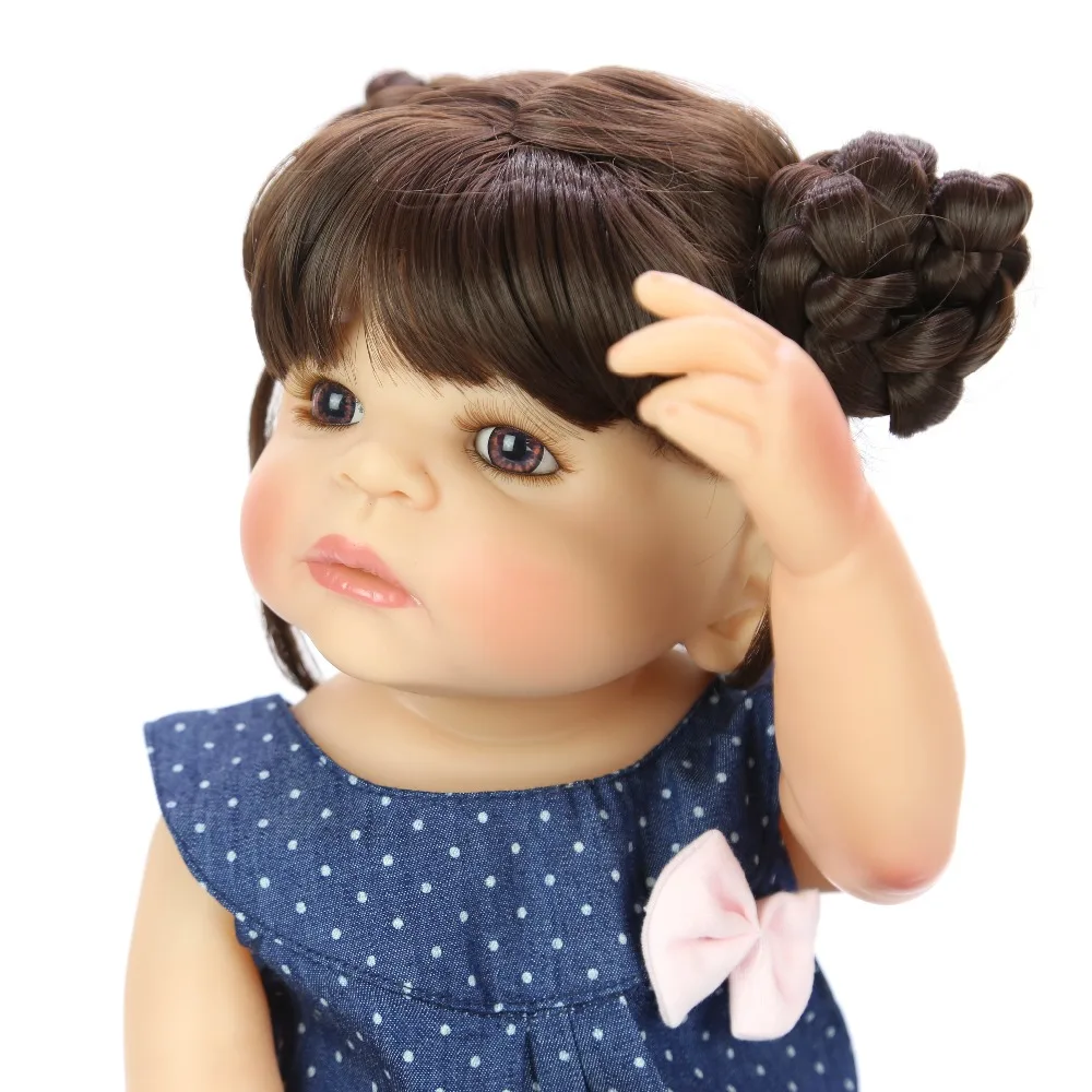 Новый 55 см все силиконовые средства ухода за кожей Reborn девушка Реалистичная кукла-младенец DIY волос новорожденных принцесса Малыш игрушка