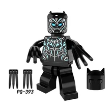 Para legoing Marvel Super Heroes Vingadores Thanos Groot Pantera Negra Hulk Homem De Ferro Homem Aranha Building Blocks Brinquedos Figuras