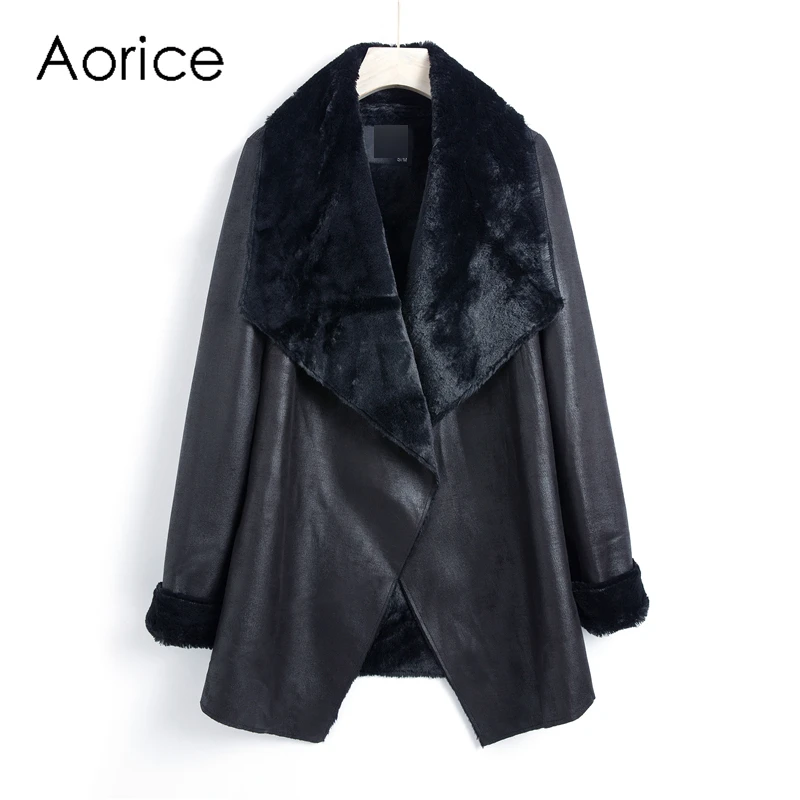 

Aorice QY801 2019 new fashion women coats and jackets autumn spring long coat overcoats casual outwear brown black color