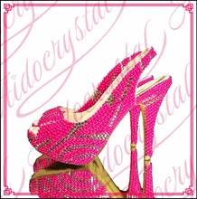 Aidocrystal Slingback pink pearls women high heels shoes Peep Toe Beautiful Thin Heels 14cm PU Leather Buckle Strap shoes