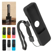 1 шт. силиконовый защитный чехол кожа рукав с Ремешок для Apple ТВ 4th поколения для Siri пульт дистанционного управления