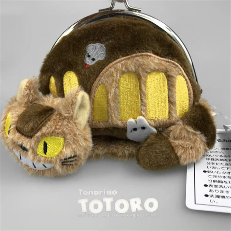 10*15 см Studio Ghibli Мой сосед Тоторо кошка автобус плюшевый Кошелек сумка для монет дети студент пенал-коробка подарочная игрушка