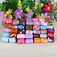 20yards 10-25mm Mixed Color Random 20styles Printing Grosgrain Satin Ribbons DIY Sewing Accessory Christmas/Party/Home Decor