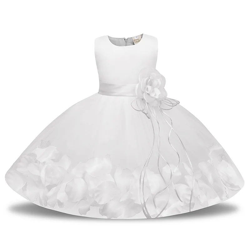

Gowns Baby Girls Dress for Party and Wedding Sleeveless White Princess Little Girl Dresses Summer Robe Fille Ete 2018 Clothes