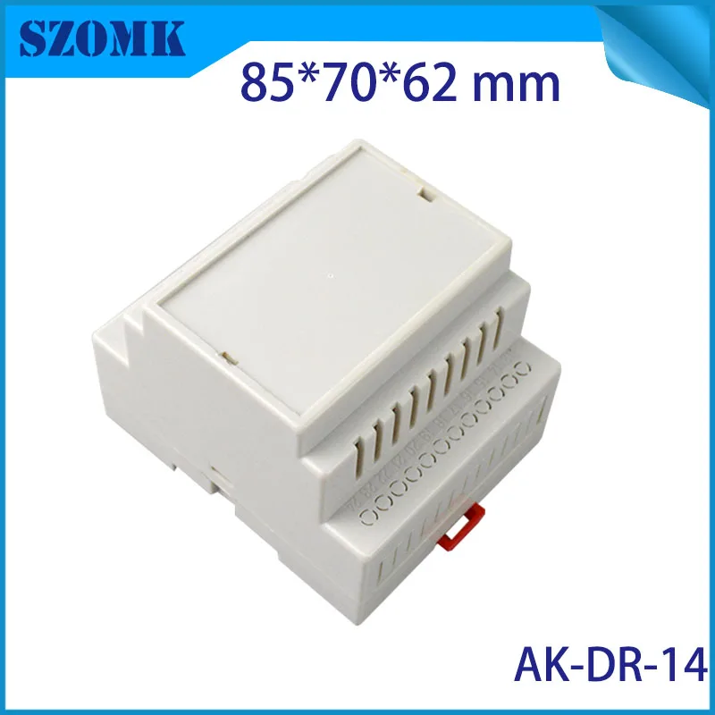 

plastic housing project enclosure din rail distribution box (1 pc) 85*70*62mm diy electronic shell case abs control enclosure