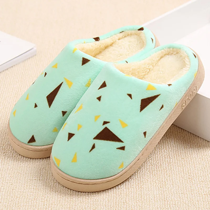 

Winter slippers 2018 fashion flat slippers for women mixed colors plush warm ladies shoes soft non-slip female shoes