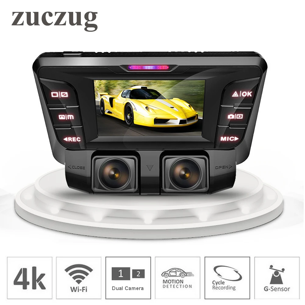 ZUCZUG 4K hidden Wifi Car DVR font b Camera b font Novatek NT96660 Dash Cam dual
