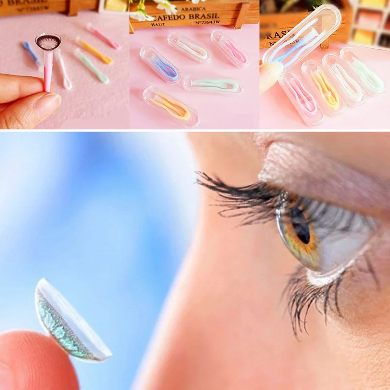 Lens Plastic Set Case Care Health Remover Soft Stick Inserter Tool Contact RD