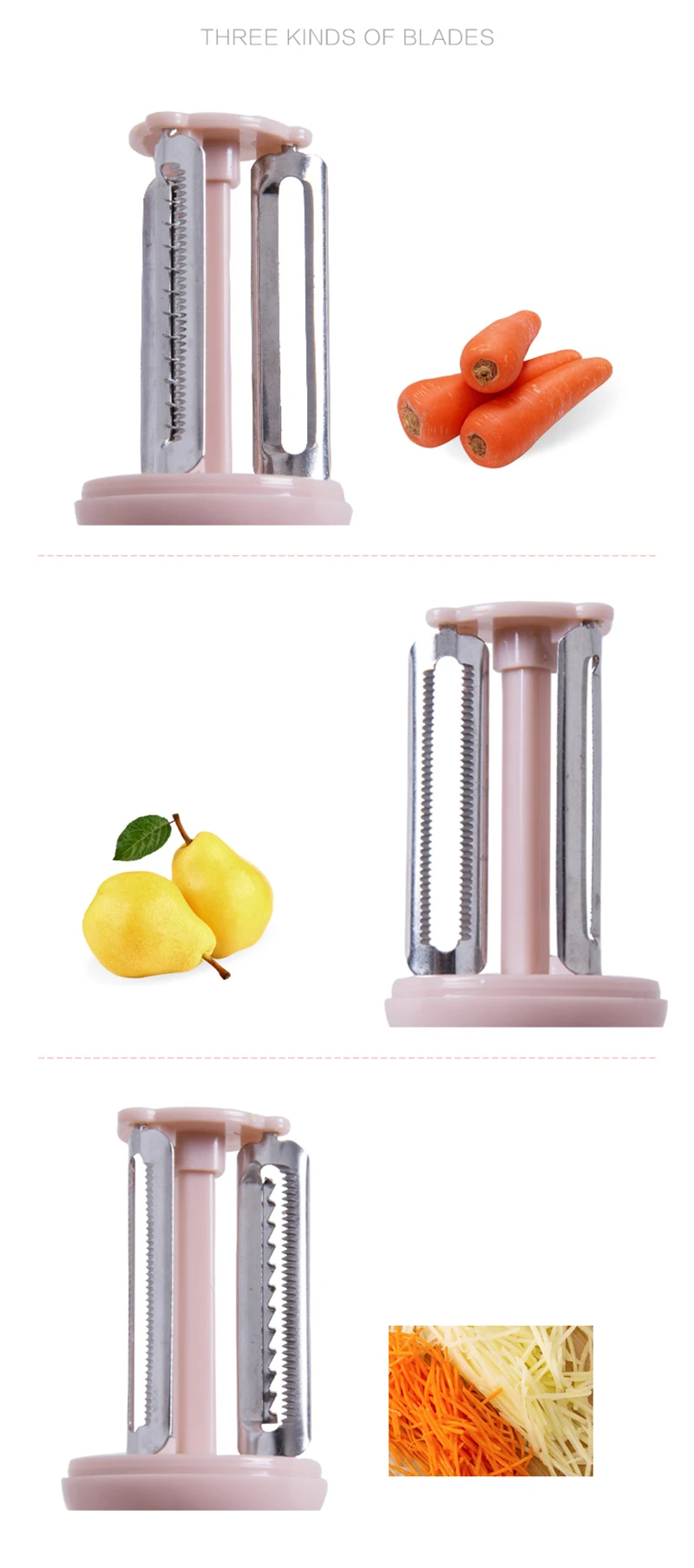 TUUTH Multifunctional Vegetable Peelers 3 Blade Designs for GraterPeelerCutter Creative Style Kitchen Tools Accessories B2