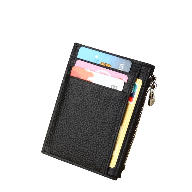 New Brand Design Rfid Wallets Genuine Leather Rfid Protected Credit Card Holder Zipper Wallet ...