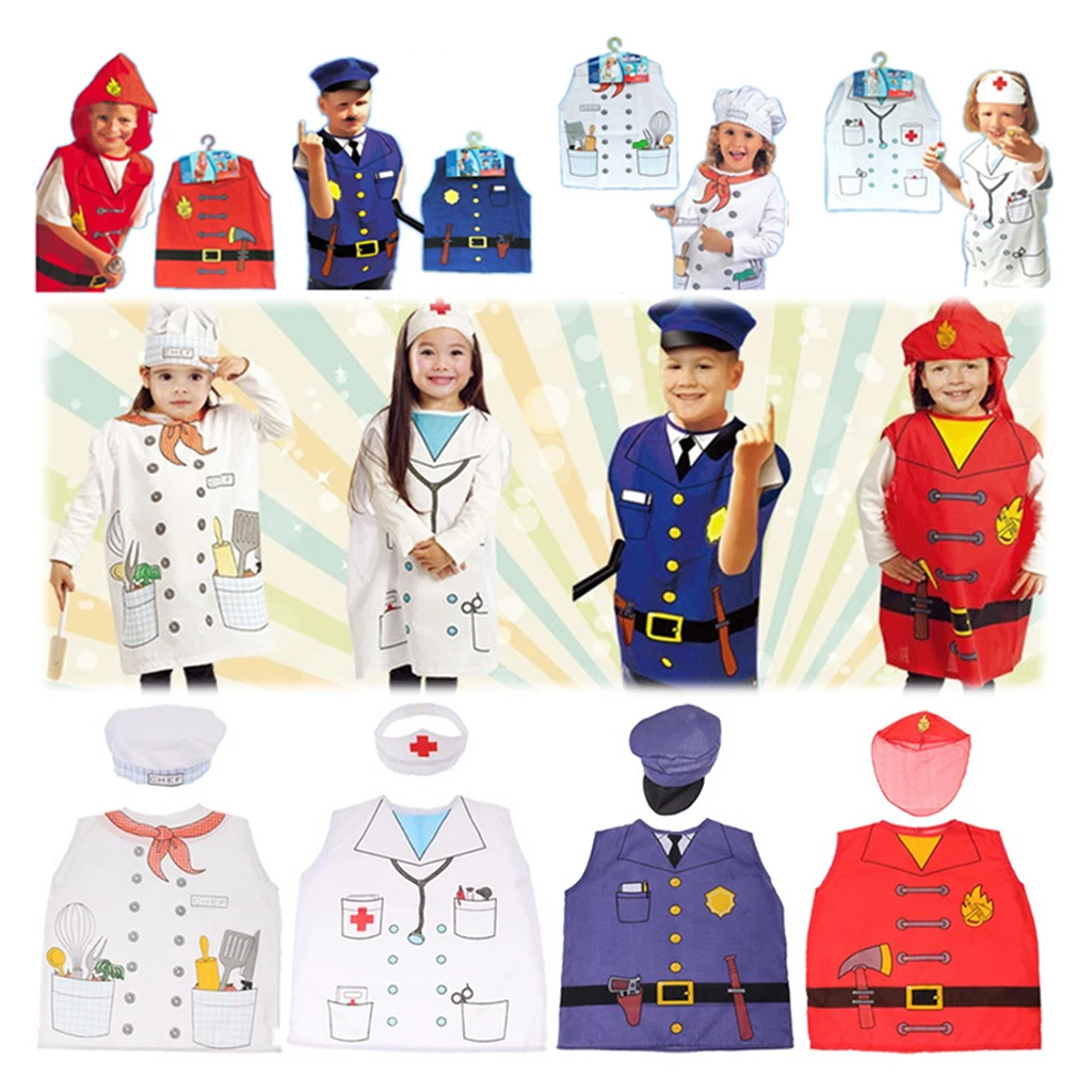 High quality Kindergarten Performance Props Role-Playing Costumes for pretend play  Doctor Occupations toys