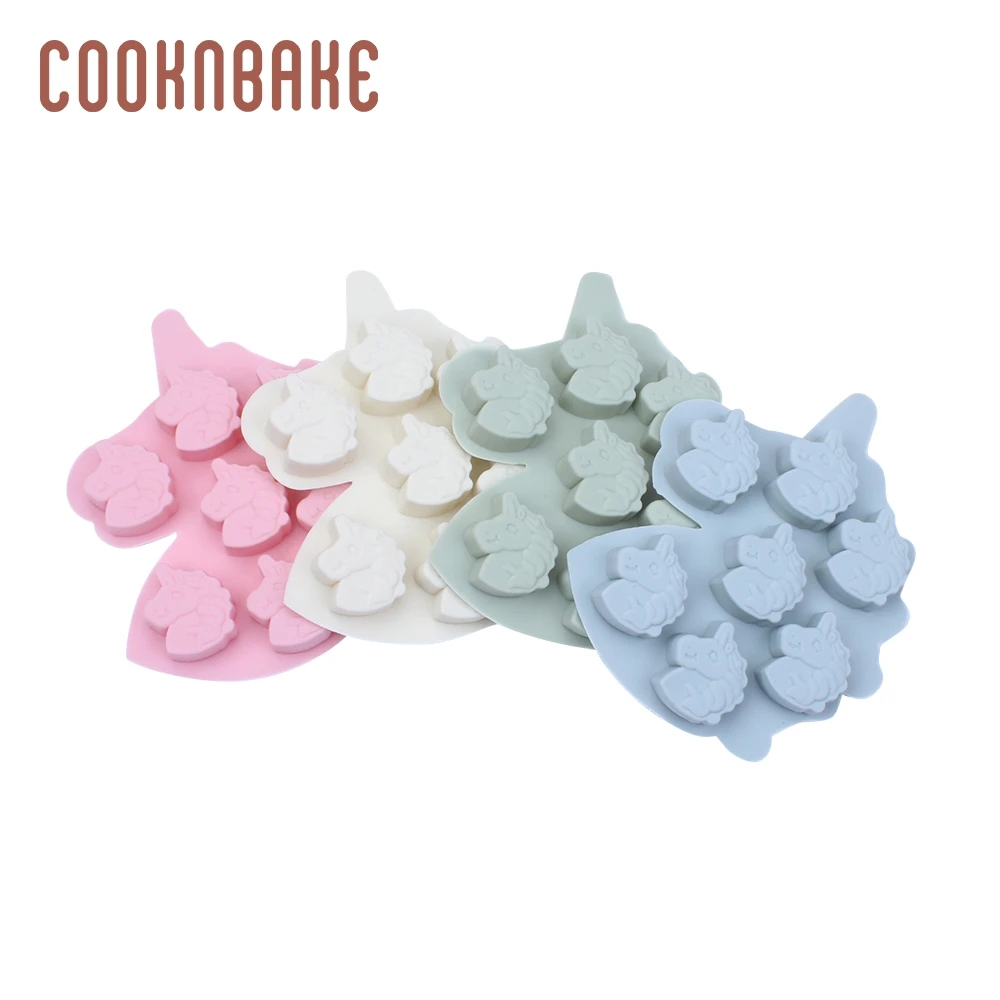 

COOKNBAKE silicone chocolate candy mold unicorn shape ice soap Cake Decorating form gummy jello Cake Pastry Baking Tool 7 hole