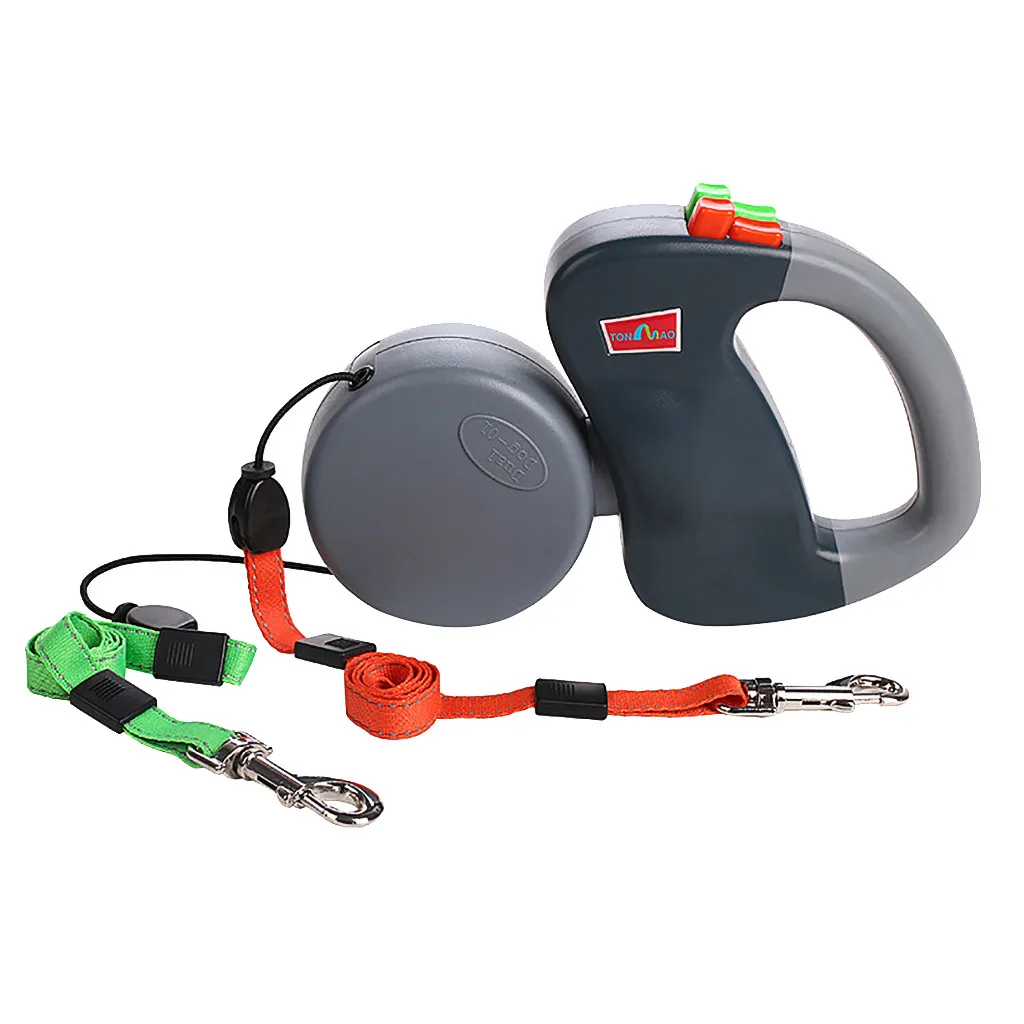 

Retractable Pet Dog Double Lead Leash Dual 2 Dog 50 Pounds Per Dog roupa cachorro Dog Lead Extending Puppy Walking Running