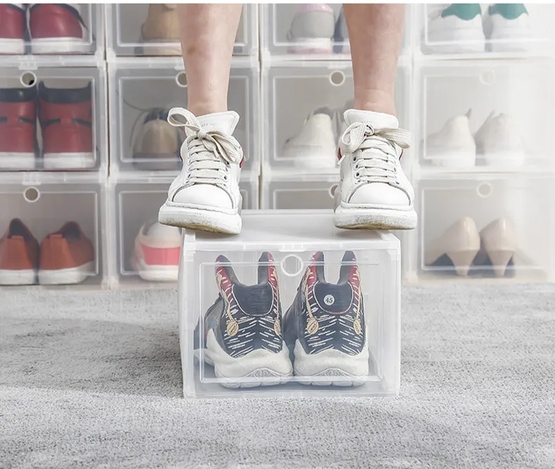 Прочный AJ органайзер для обуви коробка для хранения обуви стойка пластиковый шкаф стенд коробка для обуви контейнеры толстый Ящик Контейнер Экономия пространства