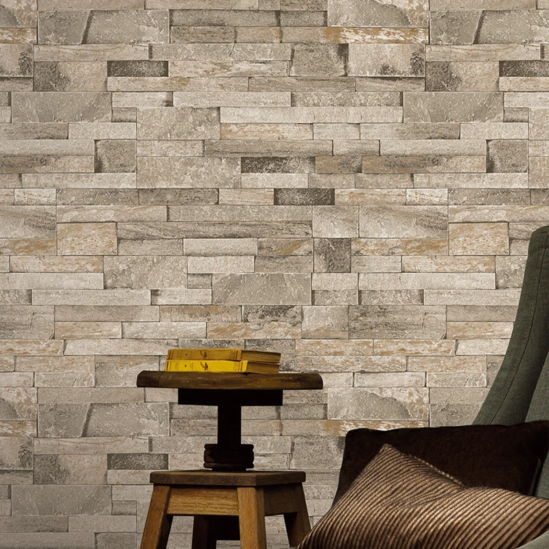 

Retro Living Room Restaurant Bar Cafe Brick pattern Wallpaper papel de parede Brick pattern 3d wallpaper home decor