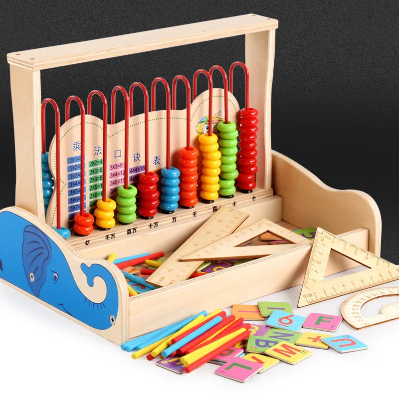Wooden Beads Toy Multi-Function Multiplication Table with Counting Sticks Math Abacus Scores Educational Toy Montessori Juguetes Wooden Beads Toy Multi-Function Multiplication Table with Counting Sticks Math Abacus Scores Educational Toy Montessori Juguetes