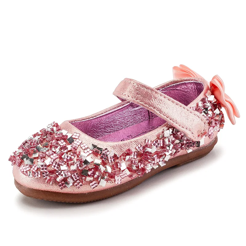 2019 весна осень новая детская обувь для девочек повседневная обувь принцессы блестки тонкие туфли Детские Горох обувь кроссовки для