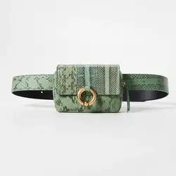 Знаменитая брендовая роскошная дизайнерская Новая женская поясная сумка Ins популярный мобильный телефон сумка змеиная полоса нагрудная