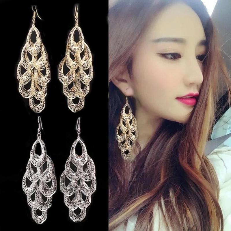 

Grace Jun 2018 New Design Vintage Fashion Water Drop Clip on Earrings and Drop Pierced Earrings for Women Party Elegant Earrings