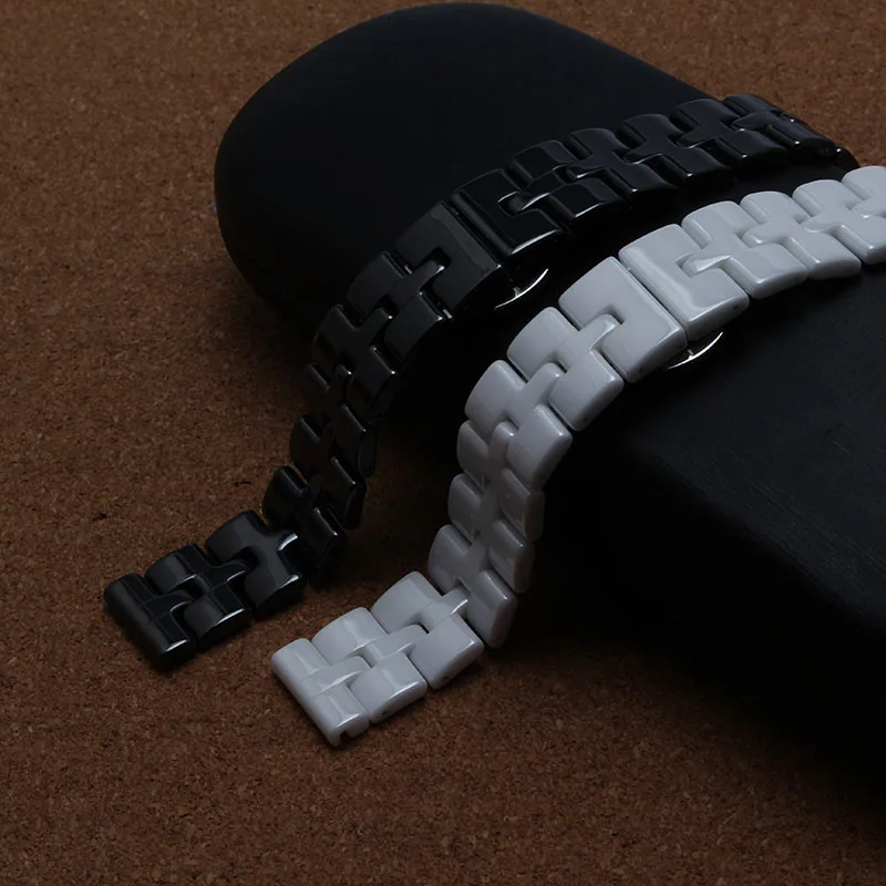 New arrival 2016 Thin Quartz Watchband Wristband for diamond Watch straps Bracelets 16mm black White watches
