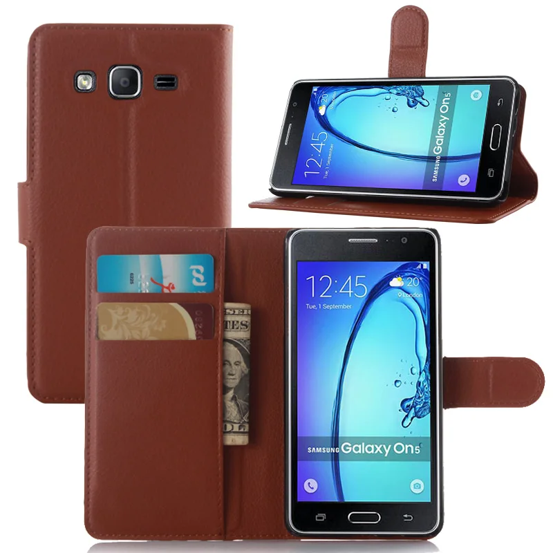 

YINGHUI Flip Case For Samsung Galaxy On5 On5 pro 5.0 Inch Phone Fundas Cover PU Leather Bags Skin Coque With Card Holder