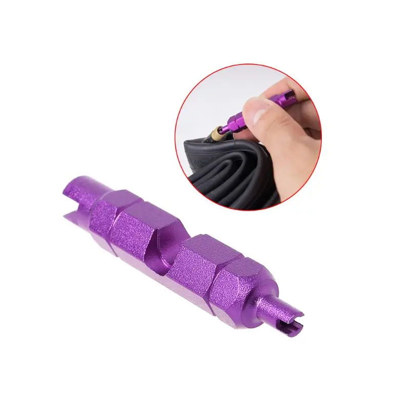 

Bicycle Valve Remover Removal Aluminum Alloy CNC MTB Bike Parts Repair Tools For Schrader For Presta Purple Cycling Accessories