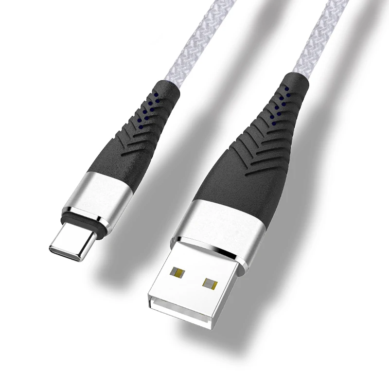 20 см 1 м 2 м 3 м данных USB зарядное устройство зарядный кабель тип-c для samsung galaxy S8 S9 Plus Note 9 huawei Xiaomi Mi 8 происхождения длинный провод шнур - Цвет: Серебристый