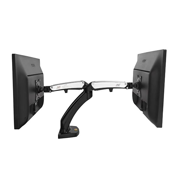 

NB NEW F180 27inch air press gas strut dual screen desktop stand tv bracket arm mount 360 rotate full motion table support