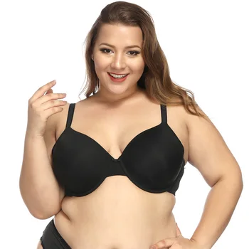 

Women's Sexy Smooth Seamless Essential Normal Padded Push Up Underwire Full Coverage T-Shirt Bra B C D E F G H I Cups Plus Sizes