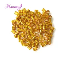 100 шт/партия золотые металлические трубки кольцо дредлок бусины для косичек бусины для волос для дредов регулируемое кольцо для косички заколки