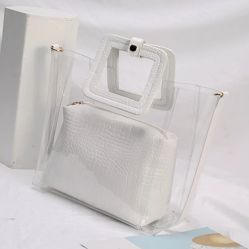 

Female Bags Ladies Luxury Transparent Handbags Candy Bags Designer Handbag High Quality Crossbody Bags for Women Top-handle Bags