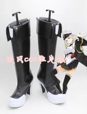 

Azur Lane USS Enterprise Cosplay Boots Black Shoes Custom Made