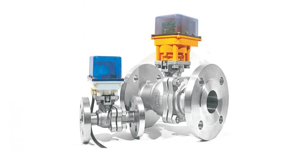 DC12V/24 V из нержавеющей стали моторизованный шаровой клапан, DN32 Фланец фиксированного типа Электрический шаровой клапан