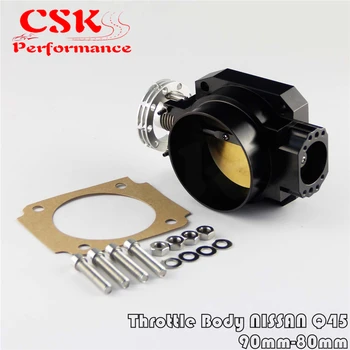 

Universal Throttle Body Intake Q45 90MM - 80MM FOR NISSAN RB25DET RB26DET RB20 GTS BK
