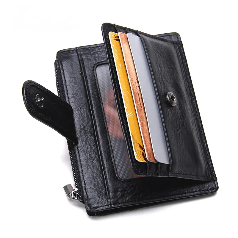 CONTACT'S-супер тонкий кошелек из натуральной кожи держатель для карт мужские кошельки мини кошелек портмоне Органайзер короткий чехол для кредитных карт