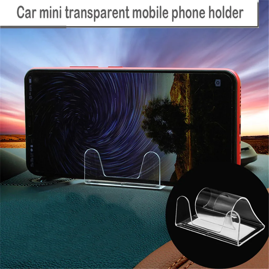 WUPP Ornaments Solar doll 2019 NEW HOT SALE Universal Center Console Car Phone Holder Mini Transparent Invisible Bracket 9611 | Автомобили