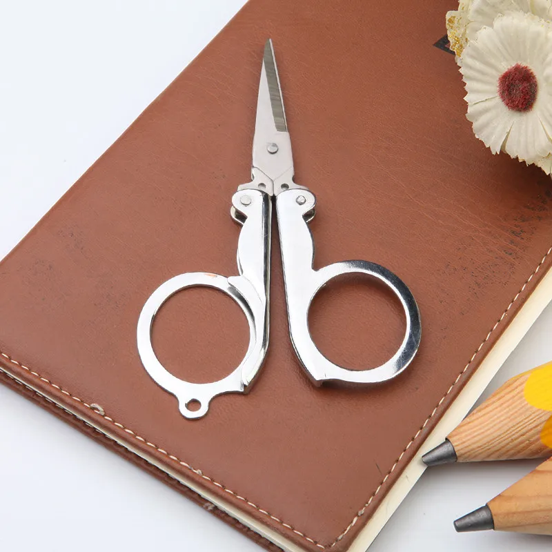 

Mini Stainless steel folding scissors portable travel scissors hand tool Learning Office stationery Multifunctional tools